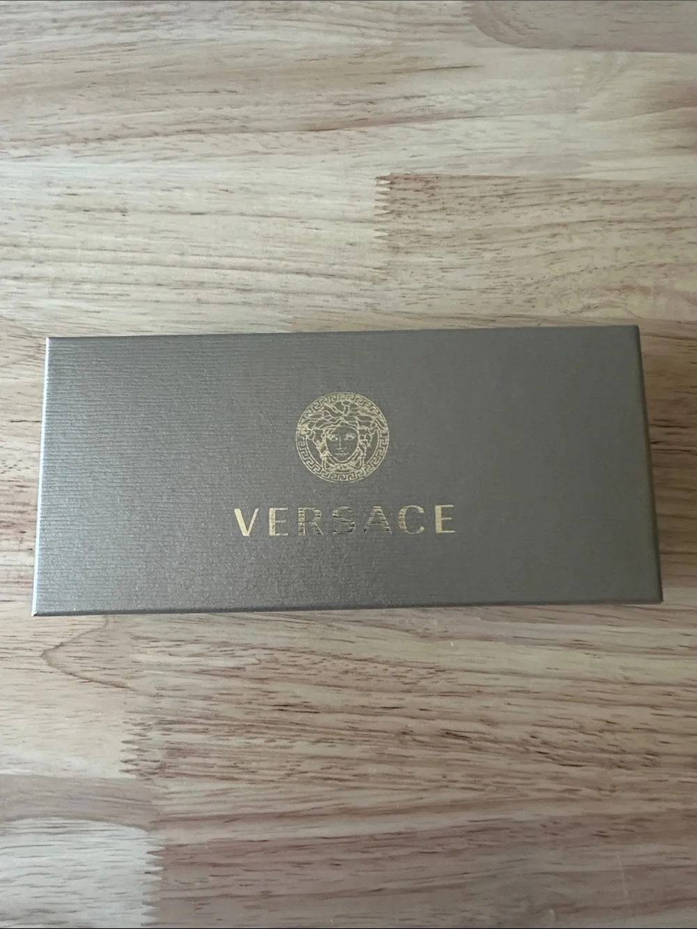 Versace Bronze/Gold Sunglasses Case with Gold Medusa Emblem